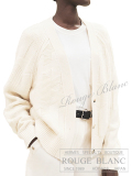 エルメス　2023 A/W　カーディガン　セーター　ブランナチュレル　#34　タグ付　【新品】 HERMES Cardigan knit sweater Blanc natural 【NEW】