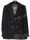シャネル　21P　ツイードダブルジャケット　ブラック　#34　P70070　【新品同様】  CHANEL Tweed Double Jacket Black 【USED】