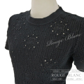 シャネル　20C　半袖ニット　トップス　ブラック　＃34　ココマーク 【中古】 CHANEL  Knit Tops Black 【USED】