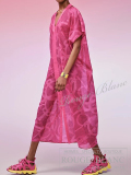 エルメス　ビーチ　カフタンドレス　ワンピース　パレオ　ローズフラッシュ　#TU(フリーサイズ)　タグ付　【新品】 HERMES Caftan dress Rose Flash 【NEW】