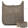 エルメス　エヴリン3　PM/29　エトゥープ　トリヨンクレマンス　ゴールド金具　【新品】 Hermes Evelyne3 PM/29 Etoupe Taurillon Clemence Gold Buckle 【NEW】