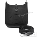 エルメス　エヴリン　TPM/16　アマゾン　黒　ブラック　トリヨンクレマンス　シルバー金具　【中古】　HERMES  Evelyne TPM/16 Amazon Black Taurillon Clemence Silver Buckle 【USED】