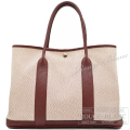 エルメス　ガーデンパーティPM/36　ルージュH　トワルアッシュ×ネゴンダ  【中古】 HERMES Garden party PM/36 Rouge H Toile H×Negonda【USED】