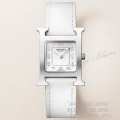 エルメス　Hウォッチ PM 25mm　腕時計　ホワイト　エプソン　シルバー金具　ステンレススティール　レディース 【新品】 HERMES Ladies' H watch PM White Epsom Silver Buckle 【NEW】