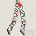 エルメス　ツイリースカーフ　"伝説のハーネス"　ブラン×ヴェールロデン×ルージュ　【新品】 HERMES Twilly Scarf  "Harnais Legendaire" Blanc×Vert Loden×Rouge 【NEW】