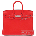 エルメス　バーキン25　ルージュドゥクール　トゴ　シルバー金具 【新品】   HERMES Birkin25 Rouge de coeur Togo Silver Buckle 【NEW】