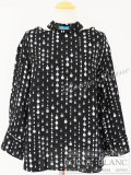 エルメス　シルク　ロングスリーブブラウス　”トレゾール ドゥ メドール”　ブラック　#36　【新品】 HERMES Long sleeve Blouse "Tresor de Medor" Black 【NEW】