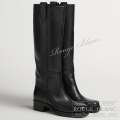 エルメス　ロングブーツ　”ホース”　ブラック　黒　#37 1/2　【新品】 HERMES Long  boot "Horse" Black 【NEW】