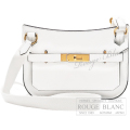 エルメス　ジプシエール ミニ　ニューホワイト　ヴォーエバーカラー　ゴールド金具　【新品】HERMES Jypsiere Mini New white Veau Evercolor Buckle Gold 【NEW】