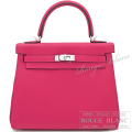 エルメス　ケリー25　内縫い　ローズメキシコ　トゴ　シルバー金具　【新品】 HERMES Kelly25 Rose mexico Togo Silver Buckle 【NEW】