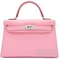 エルメス　ケリーミニ 2/ミニケリー 2　ローズコンフェッティ　エプソン　シルバー金具　外縫い　【新品】HERMES Mini Kelly 2 Rose confetti Epsom Silver Buckle 【NEW】