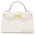 エルメス　ケリーミニ 2/ミニケリー 2　クレ　エプソン　ゴールド金具　外縫い　【新品】　HERMES Mini Kelly 2 Craie Epsom Gold Buckle 【NEW】