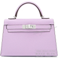エルメス　ケリーミニ 2/ミニケリー 2　ギモーヴ　エプソン　シルバー金具　外縫い　【新品】HERMES Mini Kelly 2 Guimauve Epsom Silver Buckle 【NEW】