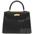 エルメス　ケリー25　外縫い　黒　ブラック　エプソン　ゴールド金具 【新品】 HERMES Kelly25 Black Epsom Gold Buckle 【NEW】