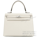 エルメス　ケリー25　外縫い　クレ　エプソン　シルバー金具　【新品】 HERMES Kelly25 Craie Epsom Silver Buckle 【NEW】