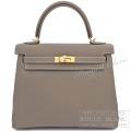 エルメス　ケリー25　内縫い　エトゥープ　トゴ　ゴールド金具　 【新品】 HERMES Kelly25 Etoupe Togo Gold Buckle 【NEW】