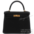 エルメス　ケリー28　黒　ブラック　トゴ　ゴールド金具  内縫い　【新品】 HERMES Kelly28 Black Togo Gold Buckle 【NEW】