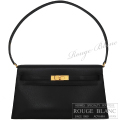 エルメス　ケリーエラン　ブラック　黒　シェーヴルシャムキラ　ゴールド金具　【新品】 HERMES Kelly Elan Black Chevre chamkila Gold Buckle 【NEW】