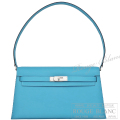 エルメス　ケリーエラン　クラッチバッグ　2WAY  ブルードノール　ヴォーマダム　シルバー金具 【新品】 HERMES Kelly Elan Clutch bag 2WAY Blue du nord Veau madame Silver Buckle 【NEW】