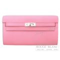 エルメス　ケリーウォレット ロング トゥーゴー　ローズコンフェッティ　エプソン　シルバー金具 　【新品】　HERMES Kelly Wallet Long To Go Rose confetti Epsom Silver Buckle 【NEW】