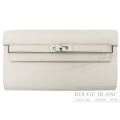 エルメス　ケリーウォレット ロング トゥーゴー　クレ　エプソン　シルバー金具 　【新品】　HERMES Kelly Wallet Long To Go  Craie Epsom Silver Buckle 【NEW】