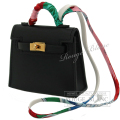 エルメス　ケリーツイリー　黒　ブラック　タデラクト　ゴールド金具　バッグチャーム　【新品】　HERMES Kellytwilly Black　 Veau Tadelakt　Gold Buckle 【NEW】