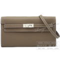 エルメス　ケリーウォレット ロング トゥーゴー　エトゥープ　エプソン　シルバー金具　【新品】　HERMES Kelly Wallet Long To Go Etoupe Epsom Silver Buckle 【NEW】
