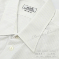エルメス　メンズ　Yシャツ　ホワイト×ベビーブルーストライプ　コットン　#43　【新品】 HERMES Men's Y-shirt White×Baby Blue Stripe【NEW】