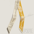 エルメス　ツイリースカーフ　"メルヴェイユーズ・ランタン"　クレーム×キャラメル×カーキ　【新品】 HERMES Twilly Scarf  "Merveilleuses Lanternes" Creme×Caramel×Kaki 【NEW】