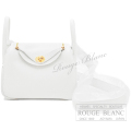 エルメス　ミニリンディ　ニューホワイト　トリヨンクレマンス　ゴールド金具　【新品】 HERMES Mini Lindy New white Taurillon Clemence Gold Buckle 【NEW】