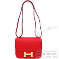 エルメス　ミニコンスタンス　ルージュ・ドゥ・クール　エプソン　ゴールド金具　ショルダーバッグ　【新品】　HERMES Mini constance Rouge de coeur Epsom Gold Buckle 【NEW】