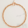 エルメス　ネックレス　シェーヌダンクル　PM　43コマ　ローズゴールド 【新品】 HERMES Necklace  Chaine dancre Rose gold【NEW】