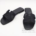 エルメス　サンダル　”オラン”　ブルー・ブリュット　デニム　#36 1/2　【新品】　HERMES  Sandal  "Oran"  Bleu Brut Denim 【NEW】