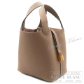 HERMES ピコタンロック PM ベージュドワイマール トートバッグ ピコタンロックMM ベージュドゥワイマール ブラウン[] Picotin