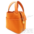 エルメス　ピコタンロックカーゴ PM/18　オレンジ　トワルアッシュ×スイフト　ゴールド金具 【新品】HERMES Picotin lock Cargo PM/18 Orange Toile H×Swift Gold Buckle【NEW】