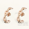 エルメス　ピアス　”シェーヌダンクル　アンシェネ"　ローズゴールド 【新品】 HERMES Pierced Earrings "Chaine dancre enchainee" Rose gold【NEW】