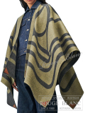 エルメス　2023 S/S　ポンチョ　ダブルフェイス　”ヴォルティージュ”　カーキ×マリン　カシミア　【新品】 HERMES Double face Poncho "Voltige" Khaki×Marine 【NEW】