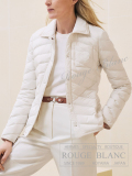 エルメス　2024 A/W　キルティングオーバーシャツ　ブルゾン　ジャケット　ブランナクレ　#34　タグ付　【新品】 HERMES Quilted jacket Blouson Blanc nacre 【NEW】