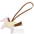 エルメス　ロデオ　ペガサス　PM　ローズダーリン×ジョーヌミルトン×クラフト　バッグチャーム 【新品】 HERMES Rodeo Pegasus PM Rose darling×Jaune milton×Kraft【NEW】