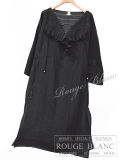 エルメス　ラッフルワンピース　インナー付　ブラック　黒　#34　タグ付　【新品】 HERMES Ruffled openwork dress Black 【NEW】