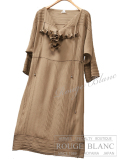 エルメス　ラッフルワンピース　インナー付　ヴェール・ゴビ　#38　タグ付　【新品】 HERMES Ruffled openwork dress Vert Gobi 【NEW】
