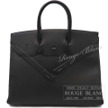 エルメス　シャドウバーキン35　黒　ブラック　エヴァーカーフ　シルバー金具　シャドーバーキン　【新品】 HERMES Shadow Birkin35 Black Evercalf  Silver Buckle 【NEW】