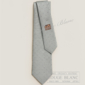エルメス　ネクタイ　”マグニファイングH”　グリクレール×グリフォンセ　シルク　【新品】HERMES Tie ”Magnifying H” Gris clair×Gris fonce 【NEW】