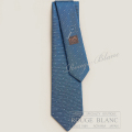 エルメス　ネクタイ　”マグニファイングH”　ブルーモワイヤン×ブラン　シルク　【新品】HERMES Tie ”Magnifying H”  Bleu moyen×Blanc 【NEW】
