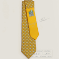 エルメス　ネクタイ　”ミャム・ミャム”　ジョーヌ×シエル×グレー　シルク　【新品】 HERMES Tie ”Miam Miam”  Jaune×Ciel×Gris 【NEW】