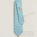 エルメス　ネクタイ　”アウト・オブ・ザ・ボックス”　シエル×ブルー×モワイヤン　シルク 【新品】HERMES Tie ”Out of the box” Ciel×Bleu×Moyen 【NEW】