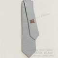 エルメス　ネクタイ　”テール・ドゥ・H”　グリペール　シルク 【新品】HERMES Tie ”Une Terre d'H” Gris pale 【NEW】