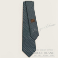 エルメス　ネクタイ　”モール・エ・エトリエ”　アントラシト×グレー　シルク 【新品】HERMES Tie ”Mors et etriers”  Anthracite×Gris【NEW】
