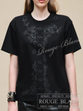エルメス　2026 S/S　マキシTシャツ　”カルトゥッシュ”　ブラック　#36　タグ付 【新品】 HERMES T-shirt with maxi print Black 【NEW】