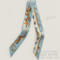 エルメス　2026 A/W　ツイリースカーフ　"Turf, Les Courses"　ブルーシエル×ジョーヌヴィフ×ヴェール　【新品】 HERMES Twilly Scarf  "Turf, Les Courses" Bleu ciel×Jaune vif×Vert 【NEW】
